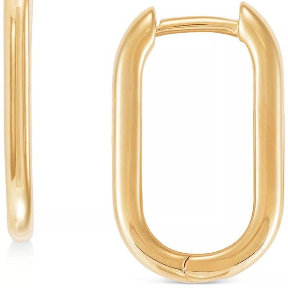 Macy's Jewelry - Macy's Polished Oval Small Hoop Earrings in 10k Gold